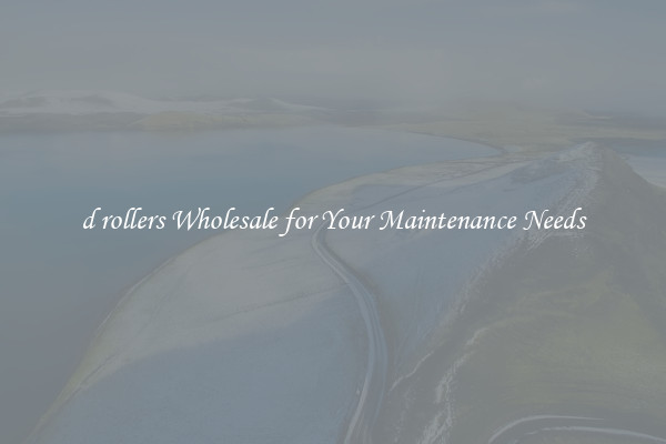 d rollers Wholesale for Your Maintenance Needs
