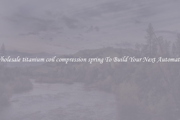 Wholesale titanium coil compression spring To Build Your Next Automaton