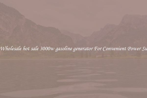 Get Wholesale hot sale 3000w gasoline generator For Convenient Power Supply