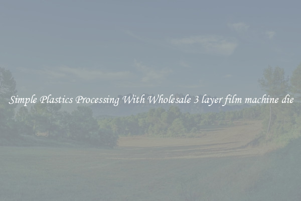 Simple Plastics Processing With Wholesale 3 layer film machine die