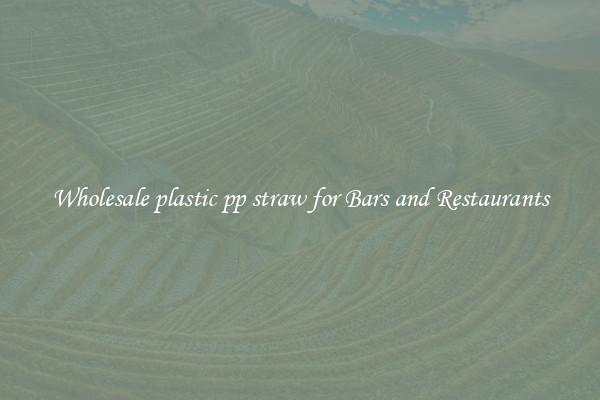 Wholesale plastic pp straw for Bars and Restaurants