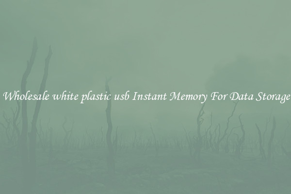 Wholesale white plastic usb Instant Memory For Data Storage
