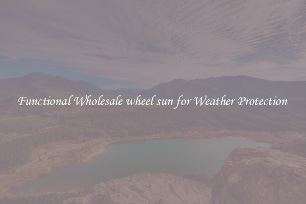 Functional Wholesale wheel sun for Weather Protection 