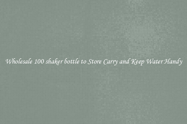 Wholesale 100 shaker bottle to Store Carry and Keep Water Handy
