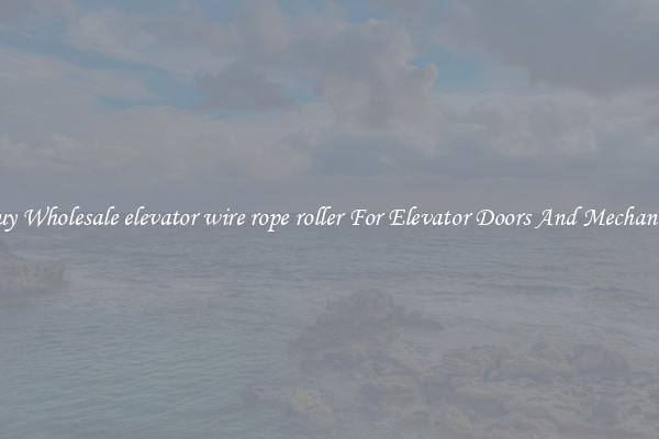Buy Wholesale elevator wire rope roller For Elevator Doors And Mechanics