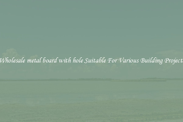 Wholesale metal board with hole Suitable For Various Building Projects