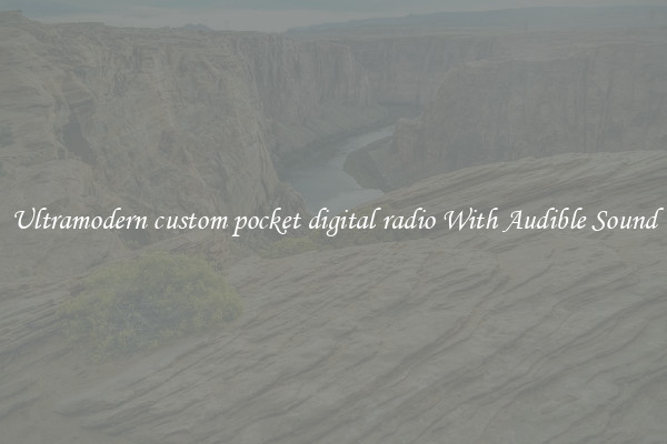 Ultramodern custom pocket digital radio With Audible Sound