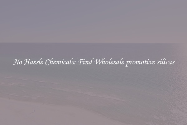 No Hassle Chemicals: Find Wholesale promotive silicas